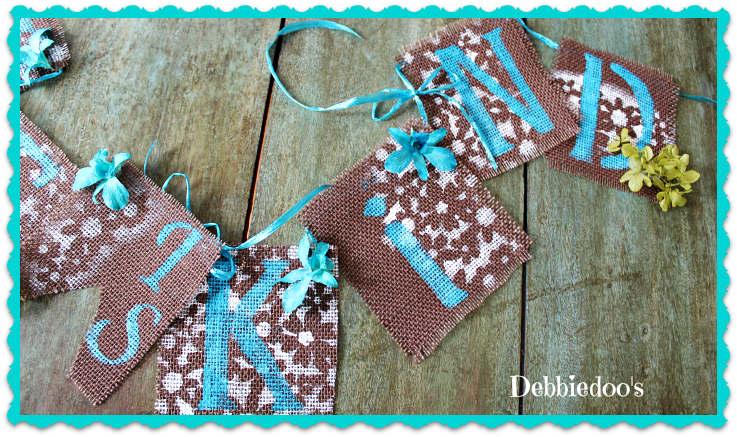 Diy Burlap Wedding Banner Debbiedoos - Needlework (737x437), Png Download
