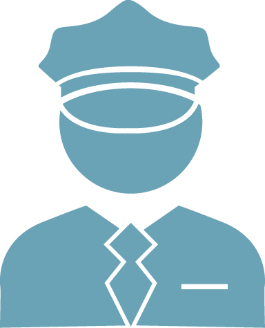 Guardias De Seguridad - Security Guard Icon Blue (384x474), Png Download