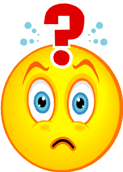 Question Mark Emoticon Png Source - Confused Face Clip Art (427x598), Png Download