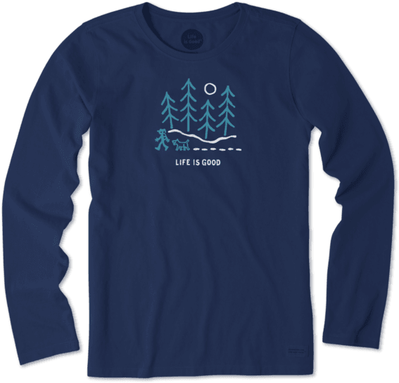 Life Is Good. Women's Ls Crusher - Snowplace Like Heart (570x570), Png Download