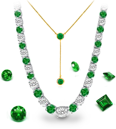 Emerald Necklaces (420x420), Png Download
