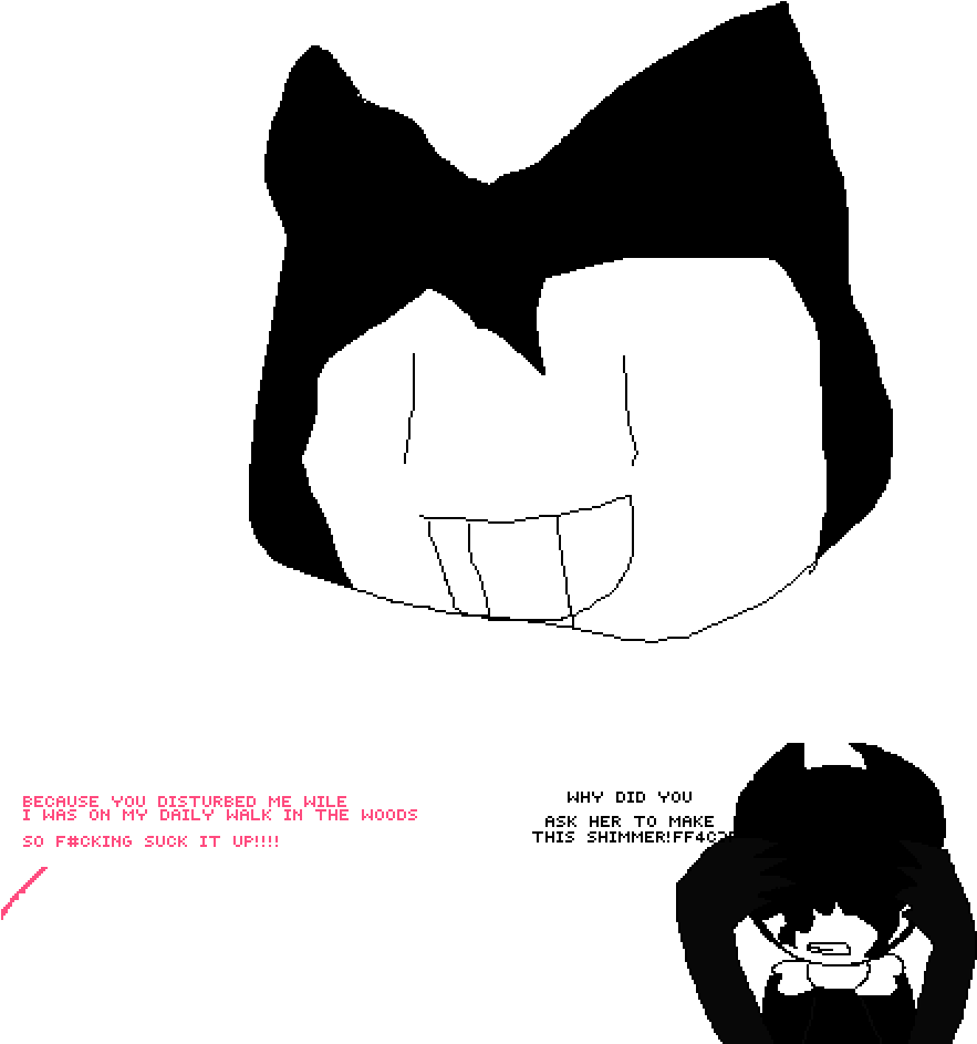 Drawing Bendy On School Chromebook (1000x1000), Png Download