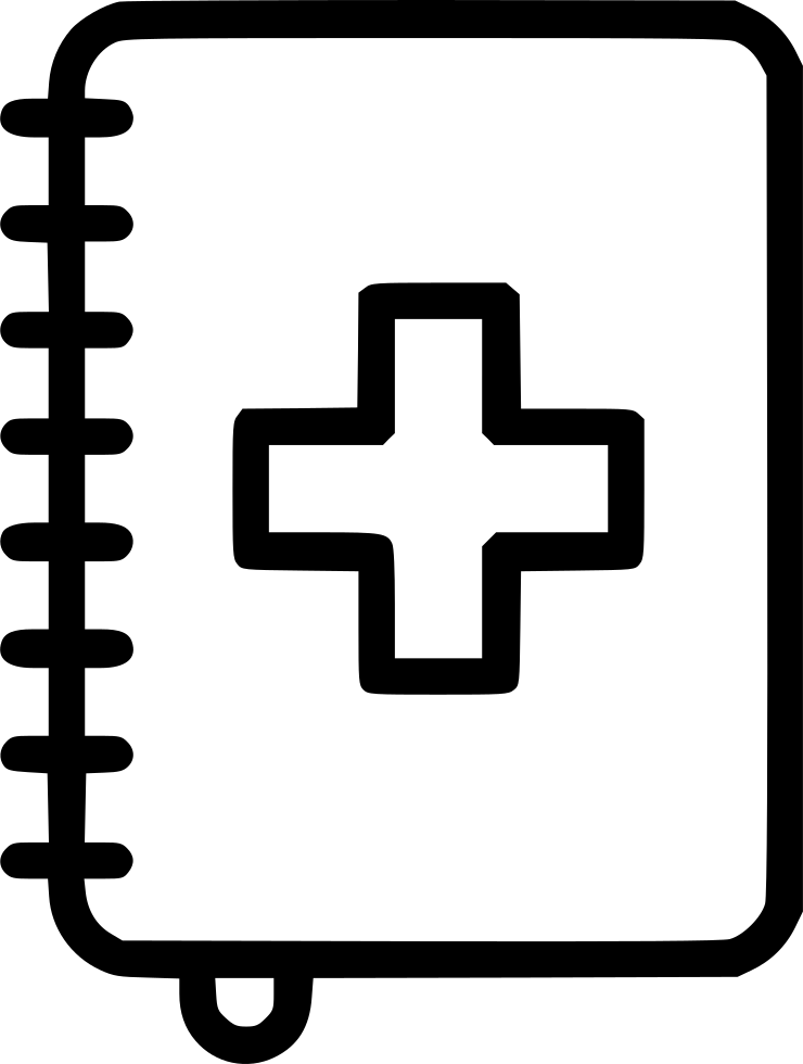 Notebook Medical Journal Book Health Diary Comments - Hospital Outline (740x980), Png Download