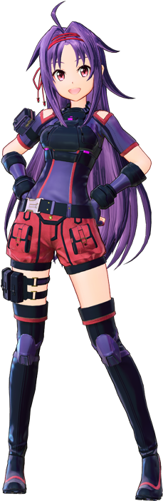 Yuuki Fatal Bullet Character Design - Sao Fatal Bullet Yuuki (710x710), Png Download