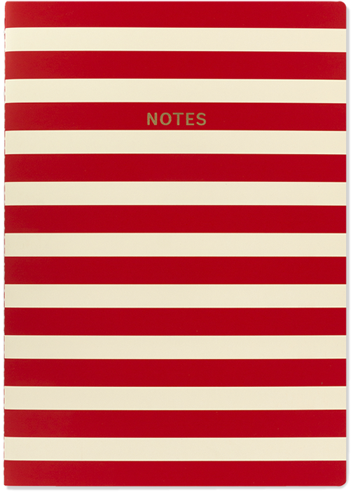 Red/white Stripe - A4 Notebook - Go Stationery Colourblock Stripe A4 Notebook (800x800), Png Download