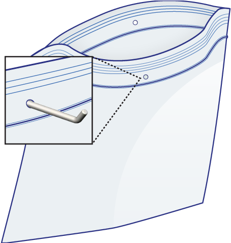 9 X 12, 2 Mil Clear Recloseable Bags Hang Hole - Poly Bag With Grommet (475x475), Png Download