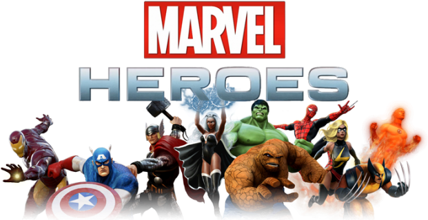 Marvelheroes Logowikieol1 - Logo Marvel Heroes Png (620x345), Png Download