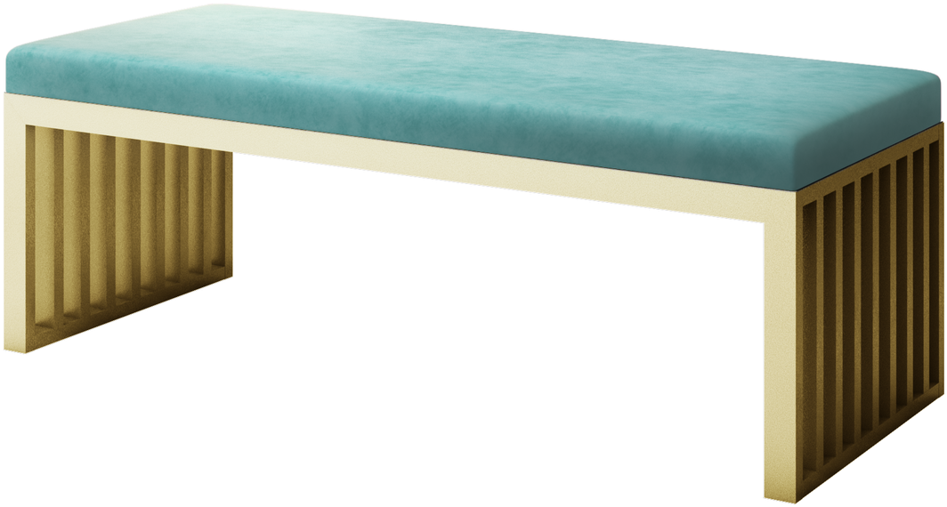 Sky Blue Velvet Bench Entryway Bench - Ahumada Luxury Upholstered Bench Everly Quinn Upholstery: (1280x768), Png Download