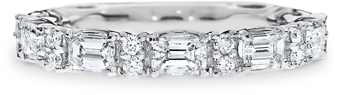 Baguette And Round Brilliant-cut Diamonds Shine In - Brilliant (1500x1500), Png Download
