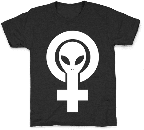 Alien Feminist Symbol Kids T-shirt - T-shirt (484x484), Png Download