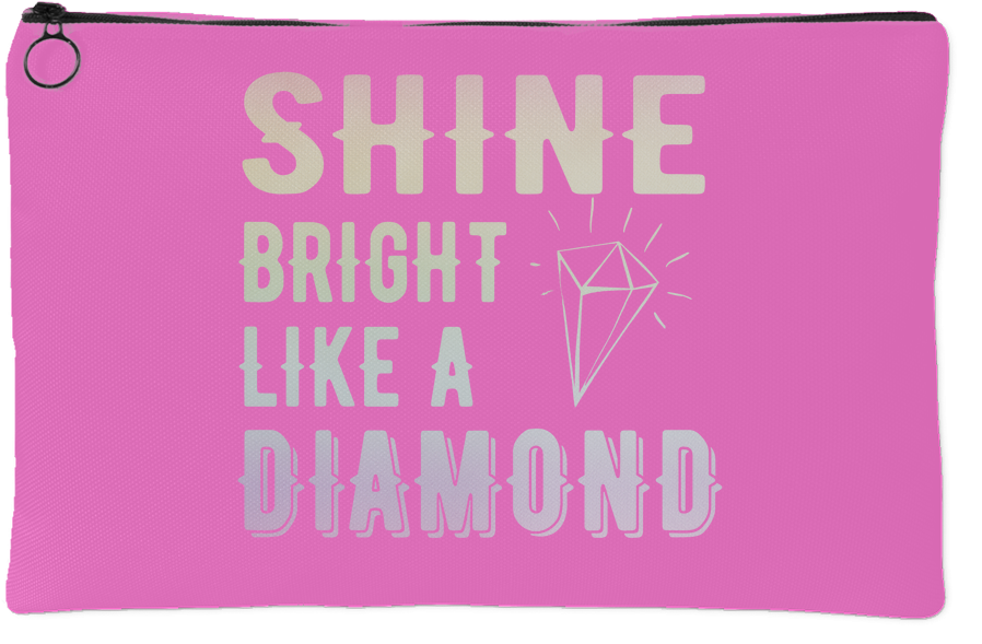 Shine Bright Like A Diamond Accessory Pouch - Placemat (1024x1024), Png Download