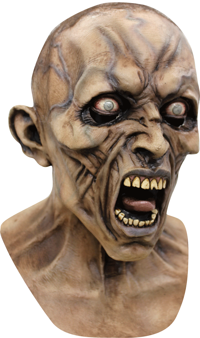 Scream Zombie Mask - Zombie World War Z Deluxe Mask (642x1082), Png Download