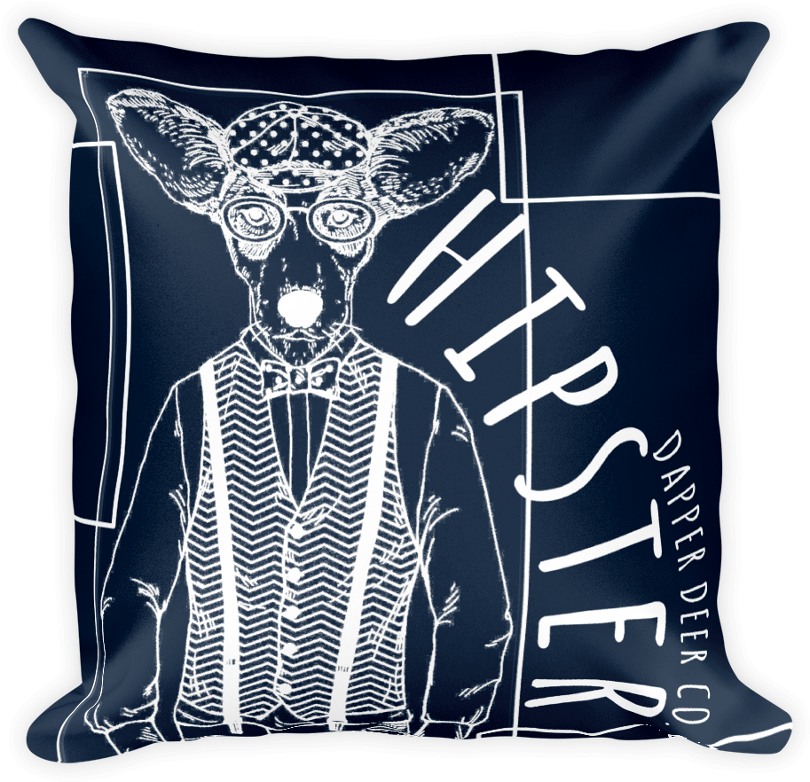 Hipster Animal Pillow - Throw Pillow (1000x1000), Png Download