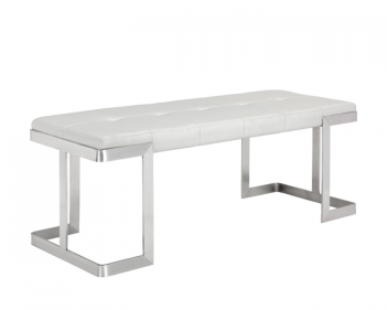 Hamilton Bench | White (350x350), Png Download