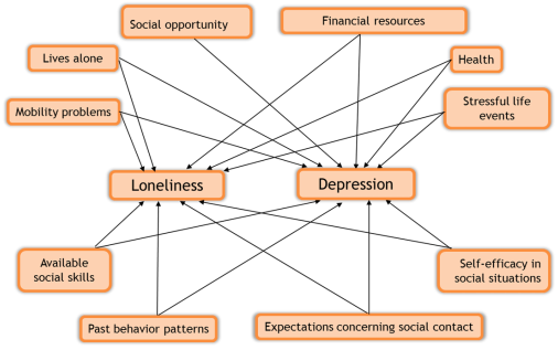 This Study Focused On Three Particular Factors - Model Of Depression And Loneliness (506x317), Png Download