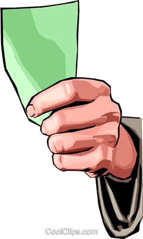 Hand Holding Money Royalty Free Vector Clip Art Illustration - Mao Segurando Dinheiro Png (287x480), Png Download