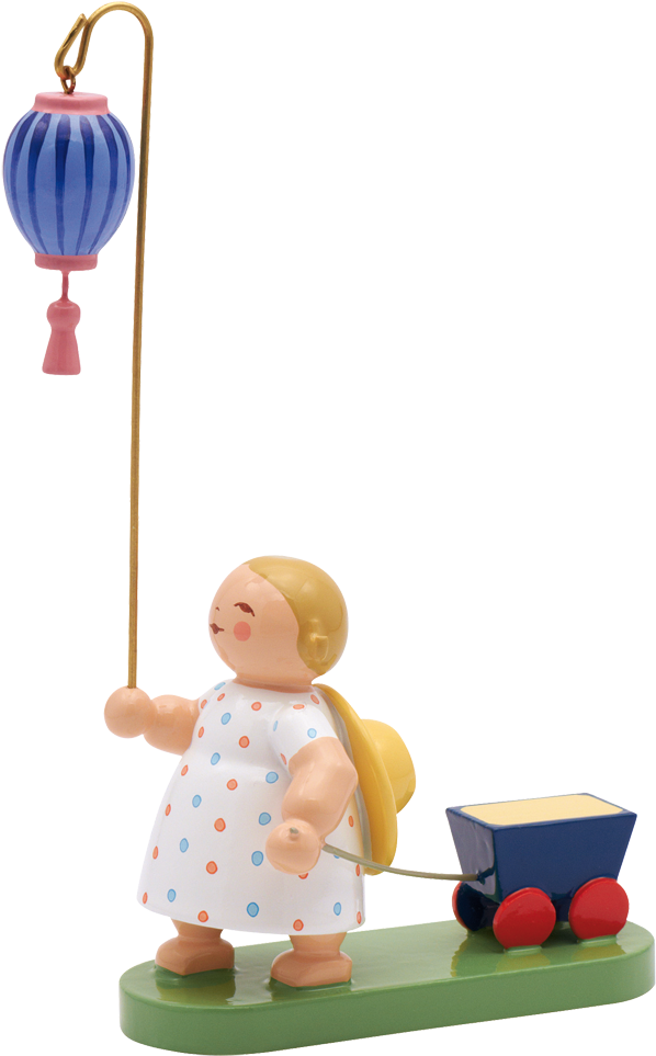 Girl With Cart And Japanese Lantern - Wendt & Kühn Mädchen Mit Wagen (1000x1000), Png Download