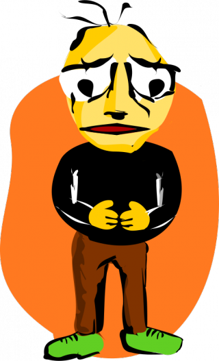 Crying Man - Halloween (320x527), Png Download