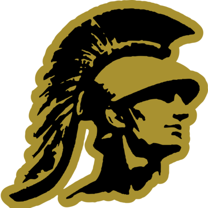 The Sycamore Spartans Defeat The Westinghouse Warriors - Usc Trojans Logo Black And White (720x718), Png Download