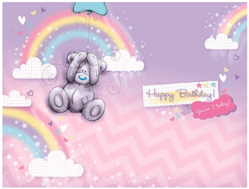 7th Birthday Tiny Tatty Teddy Birthday Card - 5 Today Me To You Bear Birthday Card (500x500), Png Download