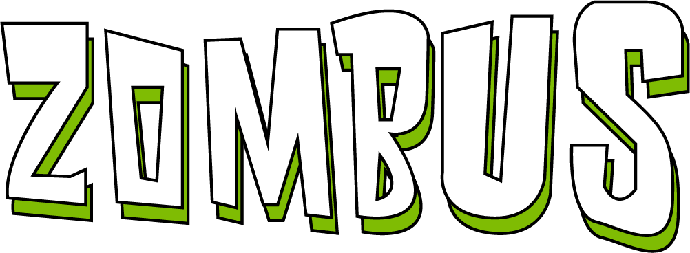 Be A Zombie - Haunted Zombie Bus (1002x368), Png Download