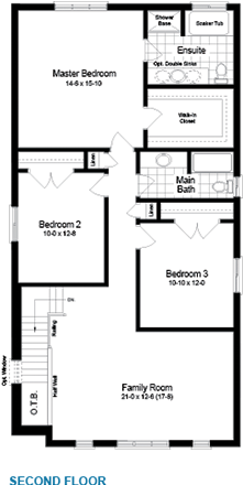The Sycamore - Floor Plan (275x444), Png Download