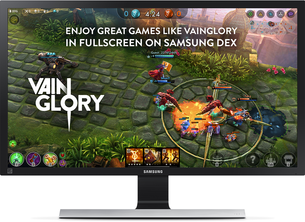 Be More Entertained An Image Of A Monitor Playing The - Games For Samsung Dex (1205x877), Png Download