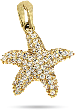 Dijes De Estrellas De Mar De Oro (446x446), Png Download