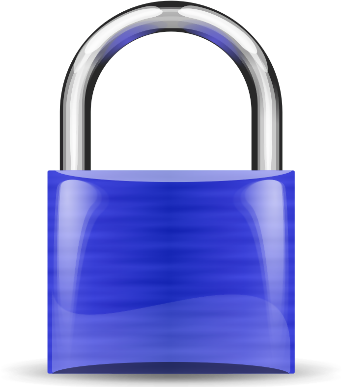 Candado Azul - Blue Padlock (800x800), Png Download