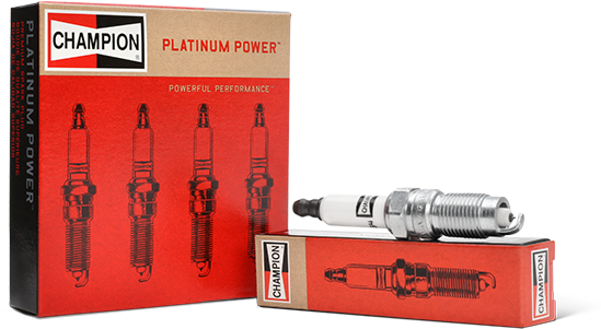 Package View Platinum Power Spark Plug By Champion - Box (600x420), Png Download