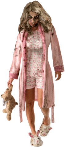 Halloween Decorations - Walking Dead - Zombie Girl Women's Costume (480x480), Png Download