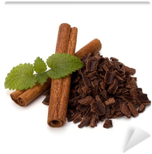 Crushed Chocolate Shavings Pile And Cinnamon Sticks - Chocolate (400x400), Png Download