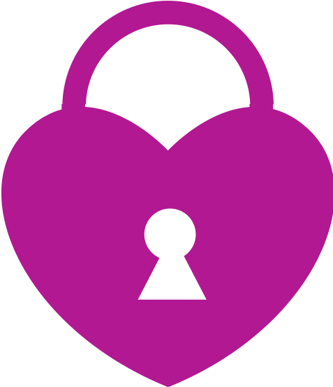 Corazon Con Un Candado, Simbolo De Desilusion En El - Candado De Corazon Dibujo (480x563), Png Download