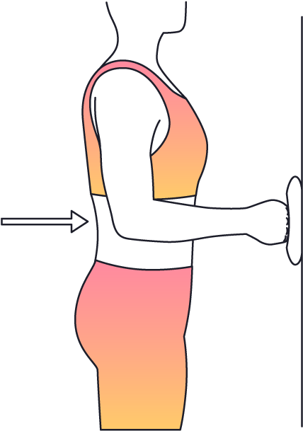 Place A Towel On The Wall In Front Of Affected Arm - Isometric Shoulder Flexion (464x640), Png Download