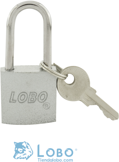 Candado Con Llave Plana Y Gancho Largo Hierro Plata - Security (1000x666), Png Download