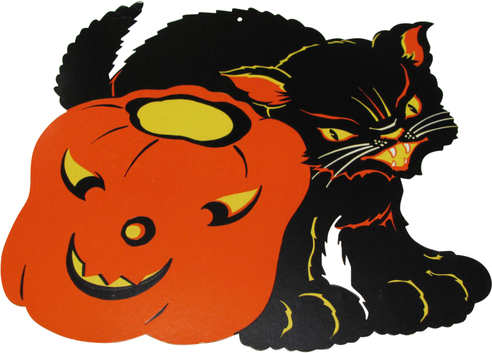 Halloween Black Cat Halloween Decorations Fantastic - Halloween (958x958), Png Download
