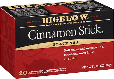 Bigelow Tea - Black Tea Cinnamon Stick - 20 Tea Bags (450x311), Png Download