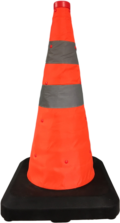 20" Collapsible Traffic Cone With Light - 36 Traffic Cone (1000x1000), Png Download