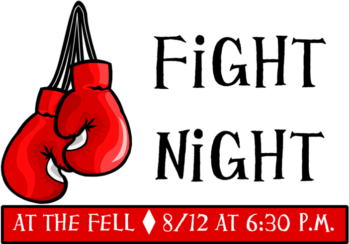 Fight Night At The Fell - Fight Night Clipart (724x495), Png Download