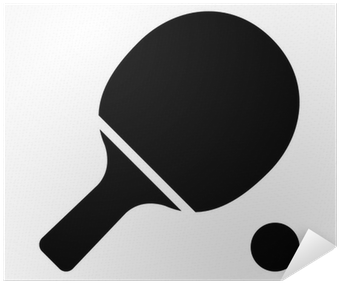 Ping Pong Table Tennis Paddle With Ball Flat Icon Poster - Table Tennis (400x400), Png Download