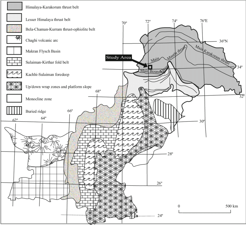 Tectonic Map Of Pakistan , Showing Location - Diagram (850x784), Png Download