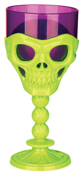 Green Skull Goblet - Seasons Skull Goblet, Bone (500x650), Png Download