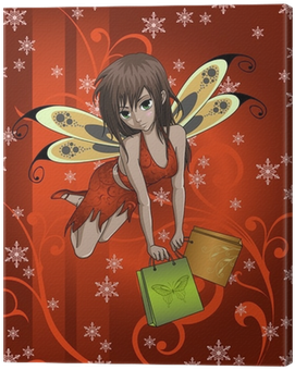 Small Shopping Fairy With Bags - Anime (400x400), Png Download