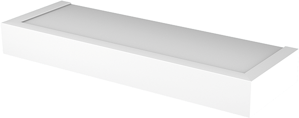 18" White Flat Floating Shelf - Floating Shelf (700x394), Png Download