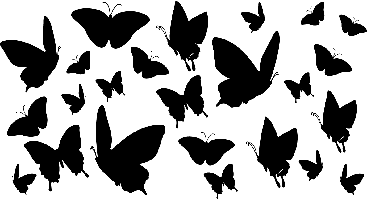 Sticker Papillons Du Ciel Ambiance Sticker Ros A843 - Papilio (1200x1200), Png Download