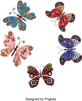 Simple Diseño De Mariposa Dibujos Pintados A Manosencillez - Supperb 6-pack Halloween Temporary Tattoo Awesome Tattoos (360x360), Png Download