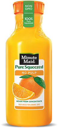 Pure Squeezed No Pulp Orange Juice - Minute Maid Orange Juice No Pulp (270x450), Png Download