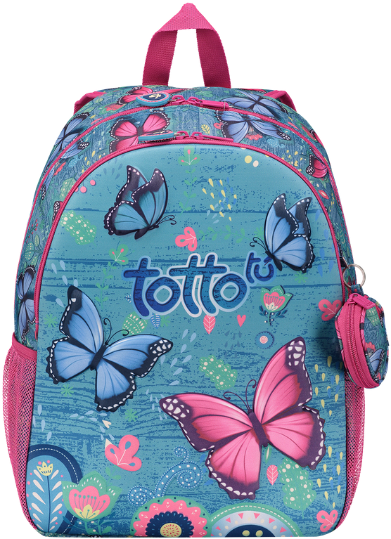 Mochila Celosia - Mochila Totto Mariposas (1000x1000), Png Download