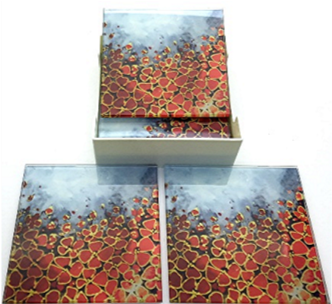 Coasters Field Of Flowers - Mosaic (353x500), Png Download
