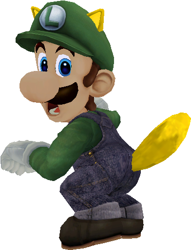 Donning Fox Ears And A Tail - Luigi Ears (405x511), Png Download